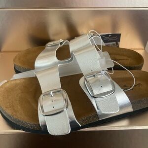 New With Tags Festival Ready Silver Women’s Sandal